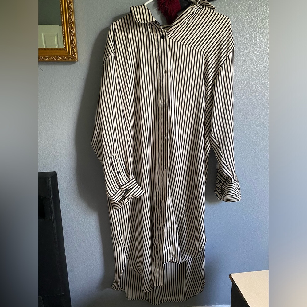 Striped button dress